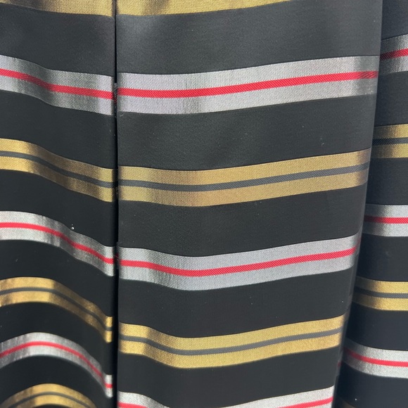 Vintage large Victor Costa for Saks Fifth Avenue black and metallic a-line skirt - Picture 2 of 9